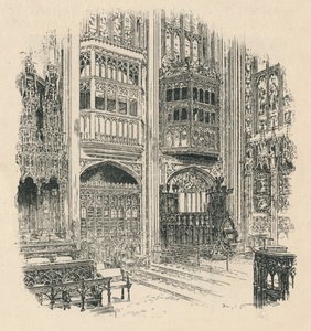 Chorgestühl und Königliche Loge, St. Georges Kapelle, 1895 von Unbekannt