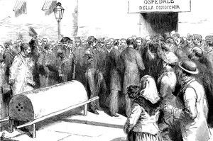 Cholera-Epidemie in Neapel von Unbekannt