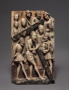 Christus trägt das Kreuz, Tafel eines Altars, 1400er Jahre