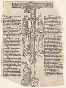 Christus am Kreuz mit Papst Pius II von Unbekannt