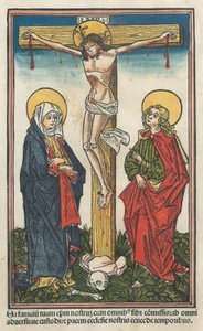 Christus am Kreuz mit der Jungfrau und dem Heiligen Johannes von Unbekannt