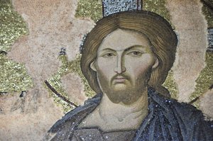 Christus Pantokrator (in Herrlichkeit) Fresko in der Kirche des Heiligen Erlösers in Chora (Kariye Camii), 11. Jahrhundert, Istanbul, Türkei von Unbekannt