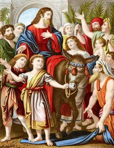 Christus reitet auf einem Esel nach Jerusalem, um 1860