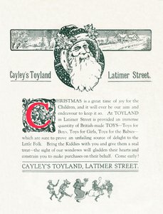 Weihnachtswerbung für Cayleys Toyland, 1917 von Unbekannt