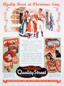 Weihnachtswerbung für Mackintoshs Quality Street, 1937