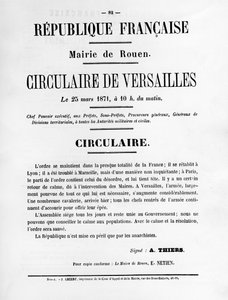Circulaire de Versailles, aus Französische politische Plakate der Pariser Kommune, Mai 1871