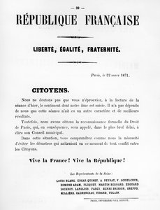 Citoyens, aus französischen politischen Plakaten der Pariser Kommune, Mai 1871 von Unbekannt