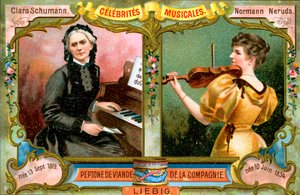 Clara Schumann und Wilma Norman-Neruda, um 1900 von Unbekannt