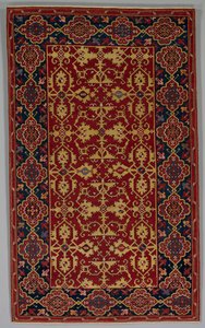 Klassischer türkischer Teppich mit Lotto-Muster, 1600-1650 von Unbekannt