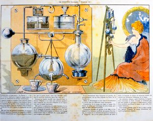 Kaffee- oder Teemaschine, beheizt durch eine kleine Spirituslampe, 1900 von Unbekannt