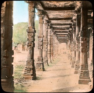 Kolonnade, Delhi, Indien, spätes 19. oder frühes 20. Jahrhundert