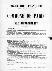 Commune de Paris, aus Französischen politischen Plakaten der Pariser Kommune, Mai 1871