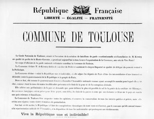 Commune von Toulouse, aus Französische politische Plakate der Pariser Kommune