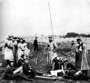 Deutsche Späherkompanie erhält Telefonanweisungen, Erster Weltkrieg, 1914 von Unbekannt