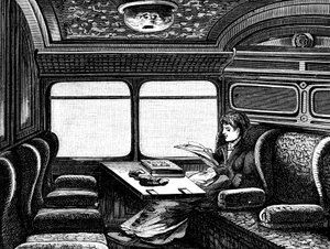 Abteil im Orient-Express, reserviert für Frauen, um 1895