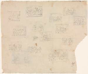 Kompositionsskizzen nach Raphael und anderen Künstlern, ca. 1800