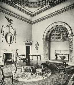 Kontrastierte Innenräume: Palladianisch - Das Esszimmer, Holkham, Norfolk, von William Kent, mit Regency von Unbekannt