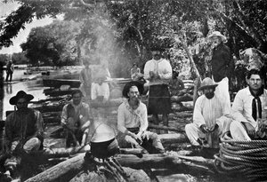 Kochen auf einem Floß, Paraguay, 1911