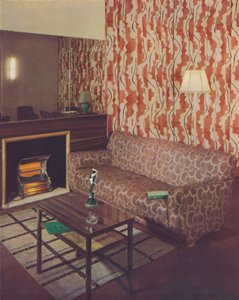Ecke einer Lounge in einer Londoner Wohnung von Ian Henderson, ca. 1945