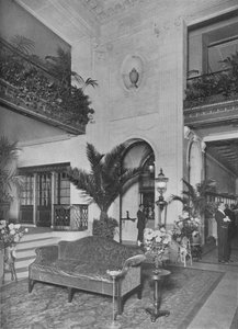 Ecke der Hauptlobby, Blick Richtung Büro, Roosevelt Hotel, New York City, 1924