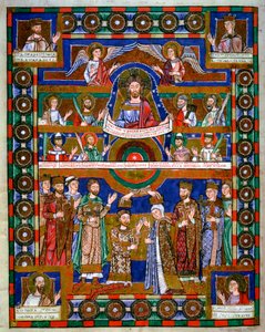 Krönung von Heinrich dem Löwen, Herzog von Sachsen, und seiner Frau Mathilde von Unbekannt