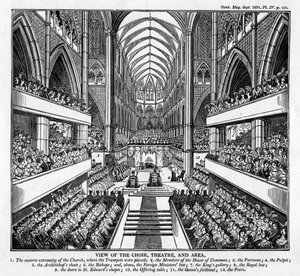 Krönung von König Wilhelm IV. und Königin Adelaide, Westminster Abbey, London, 1831