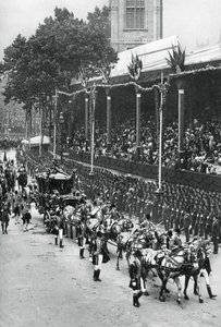 Krönungsprozession von George V. und Königin Mary, in der Nähe der Westminster Abbey, 22. Juni 1911, 1937 von Unbekannt