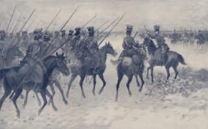 Kosaken erwarten einen Angriff der französischen Kavallerie, 1812, 1896
