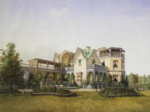 Cottage-Palast im Alexandria-Park in Peterhof, 1847 von Unbekannt