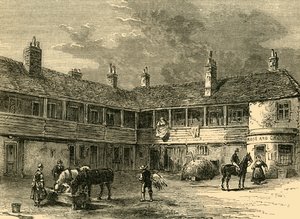Hof des Rose and Crown, 1820, um 1876 von Unbekannt