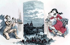 Flirten per Telefon quer durch Paris von Unbekannt