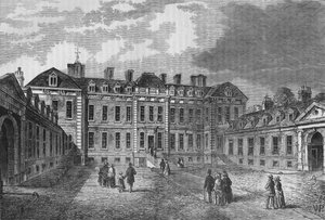 Hof des Montagu House, Great Russell Street, Bloomsbury, London, 1830