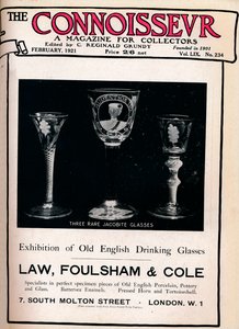 Titelblatt von The Connoisseur, Februar 1921 von Unbekannt