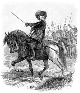 Cromwell in der Schlacht von Marston Moor, 2. Juli 1644, 19. Jahrhundert von Unbekannt