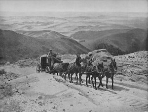 Überquerung des San Marcos Pass, Kalifornien, ca. 1897 von Unbekannt