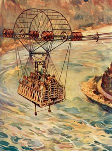 Überquerung der Niagarafälle mit der Seilbahn, ca. 1930
