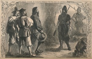 Crusoe entdeckt sich selbst für den englischen Kapitän, um 1870