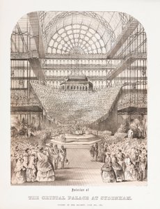 Kristallpalast, nach der Großen Ausstellung Innenansicht des Kristallpalastes in Sydenham von Unbekannt