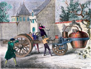 Cugnots Dampfwagen, 19. Jahrhundert von Unbekannt