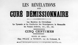 Cure Demissionnaire, aus Französische politische Plakate der Pariser Kommune, Mai 1871