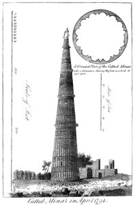 Cuttub Minar im April 1794, 1799