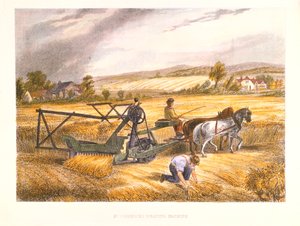 Cyrus McCormicks Mähmaschine von 1831, patentiert 1834 von Unbekannt