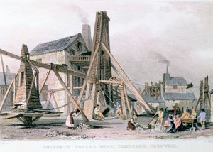 Dalcoath Kupfermine, Camborne, Cornwall, um 1830
