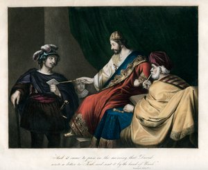 David schrieb einen Brief an Joab und sandte ihn durch die Hand von Uria, um 1850