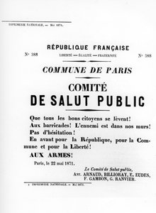 De Salut Public, aus französischen politischen Plakaten der Pariser Kommune, Mai 1871 von Unbekannt