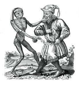 Tod und der Jude, eine Episode aus dem Totentanz, 1441 von Unbekannt