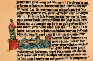 Tod von Friedrich Barbarossa, um 1154 von Unbekannt