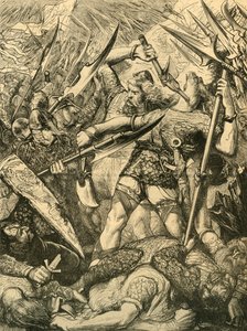 Tod von Harold in der Schlacht von Hastings, 1873 von Unbekannt