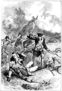 Tod von Major Pitcairn, Schlacht von Bunker Hill, Boston, Massachusetts, 1775 von Unbekannt