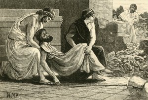 Tod von Pausanias, 1890 von Unbekannt